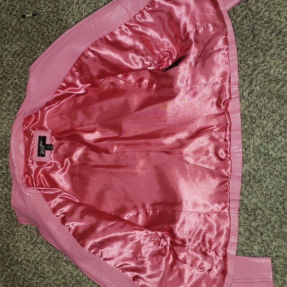 Pink Black Rivet Wilson 100% genuine leather. So soft.  Vintage. Rare. Size s - Picture 2 of 8